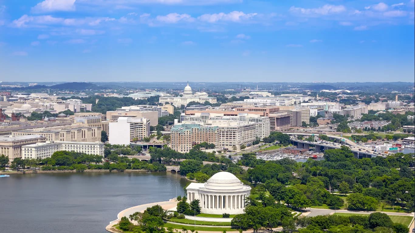 Washington DC from the air