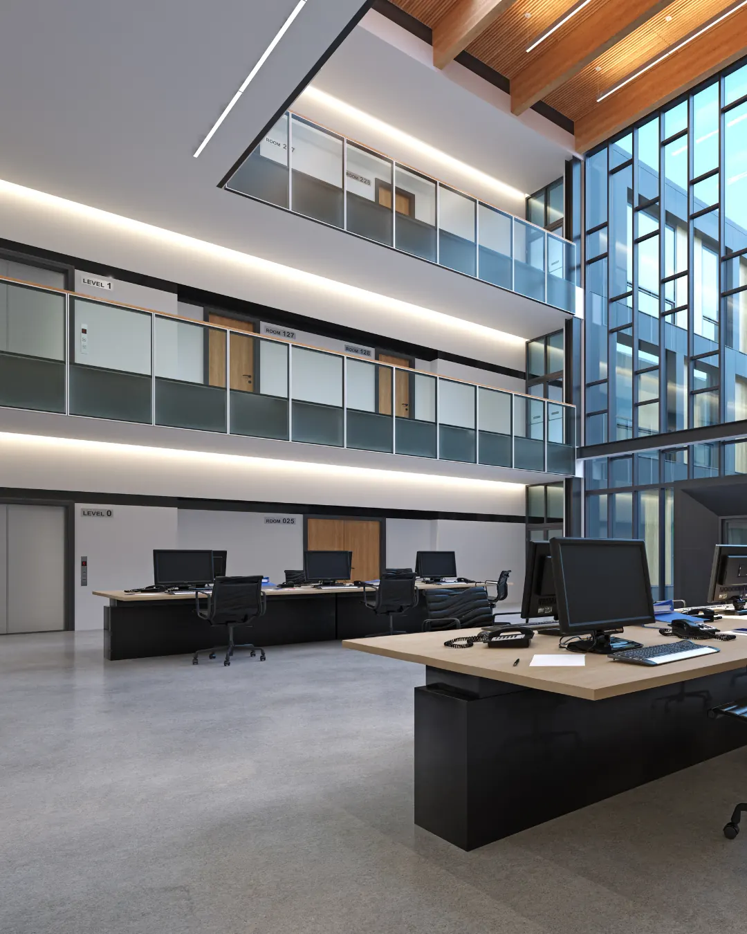 An open-plan office